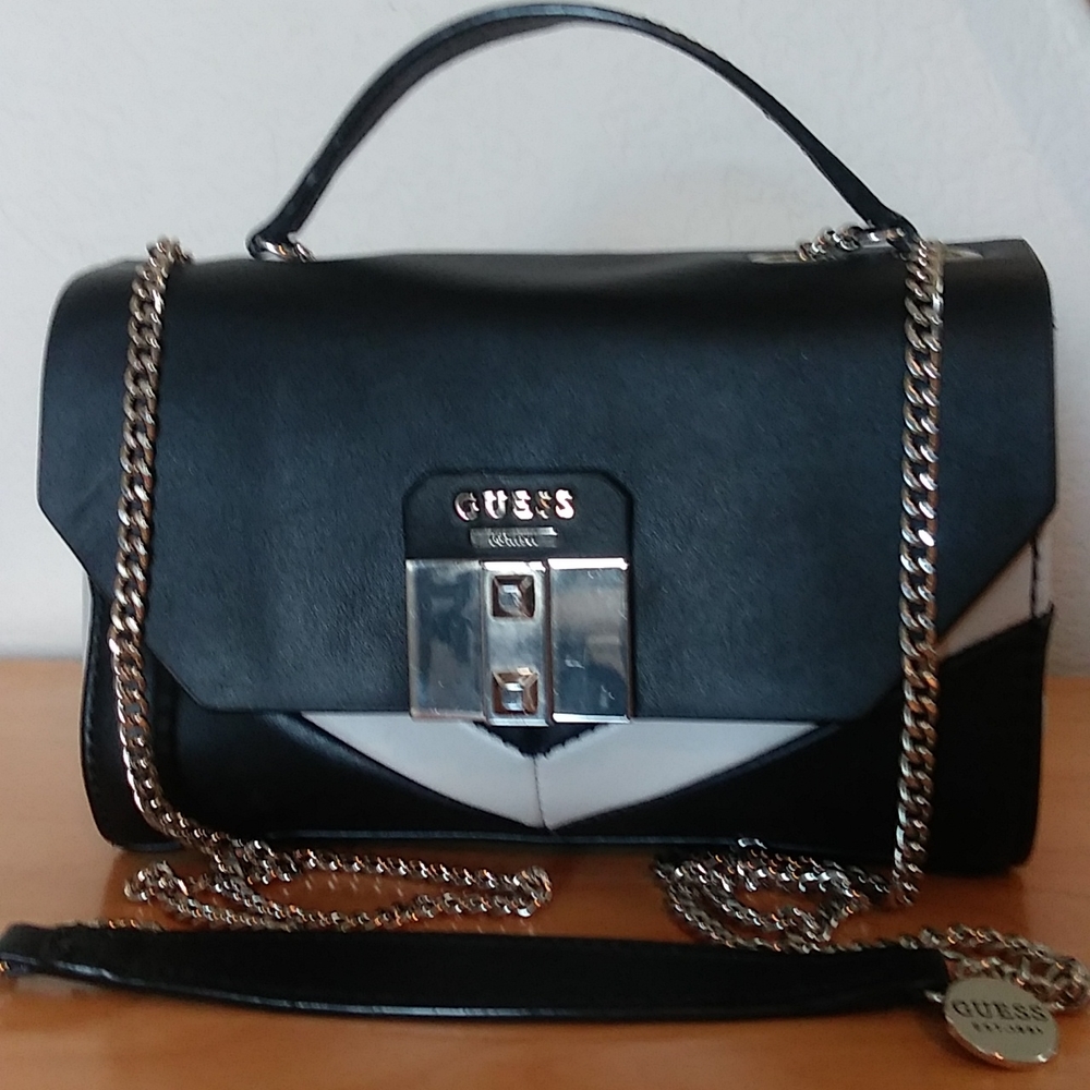 Guess crossbody convertible black and white bag small - Picture 11 of 16